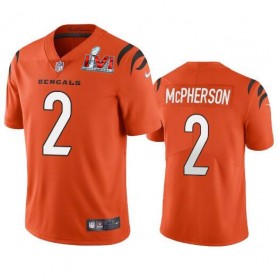 Tröjor Cincinnati Bengals Evan McPherson 2 Orange 2022 Super Bowl LVI Vapor Limited - Män